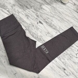 Fleo Charcoal Heather High-Rise Leggings with Logo